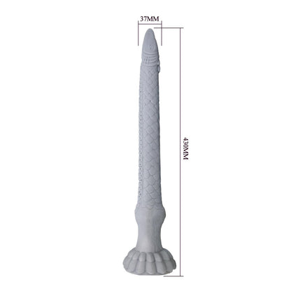 9-Dildo silikonowe pofalowane Basilisk Power Monsters 43 cm-9