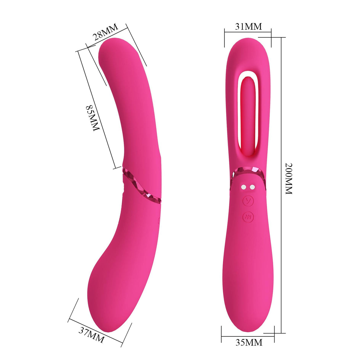 8-Wibrator punktu G Romance Lexie 7 wibracji 4 kołysania USB-8