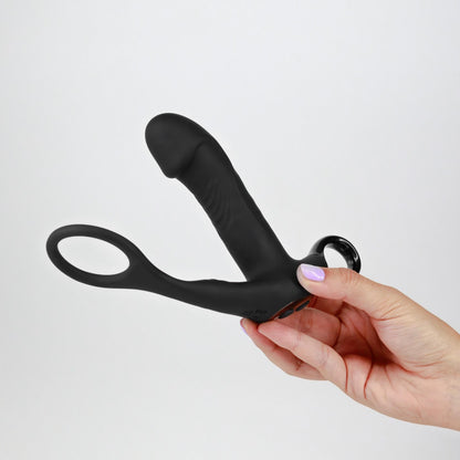 7-Masażer prostaty Crushious Magoo z pierścieniem i pilotem USB 14 cm-7