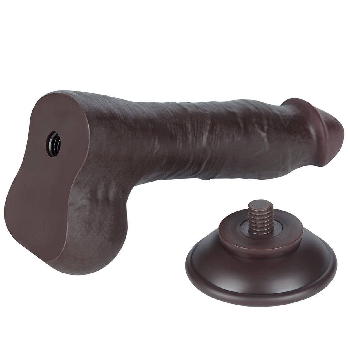 8-8'' Sliding Skin Dual Layer Dong Black-8