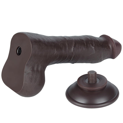 8-8'' Sliding Skin Dual Layer Dong Black-8