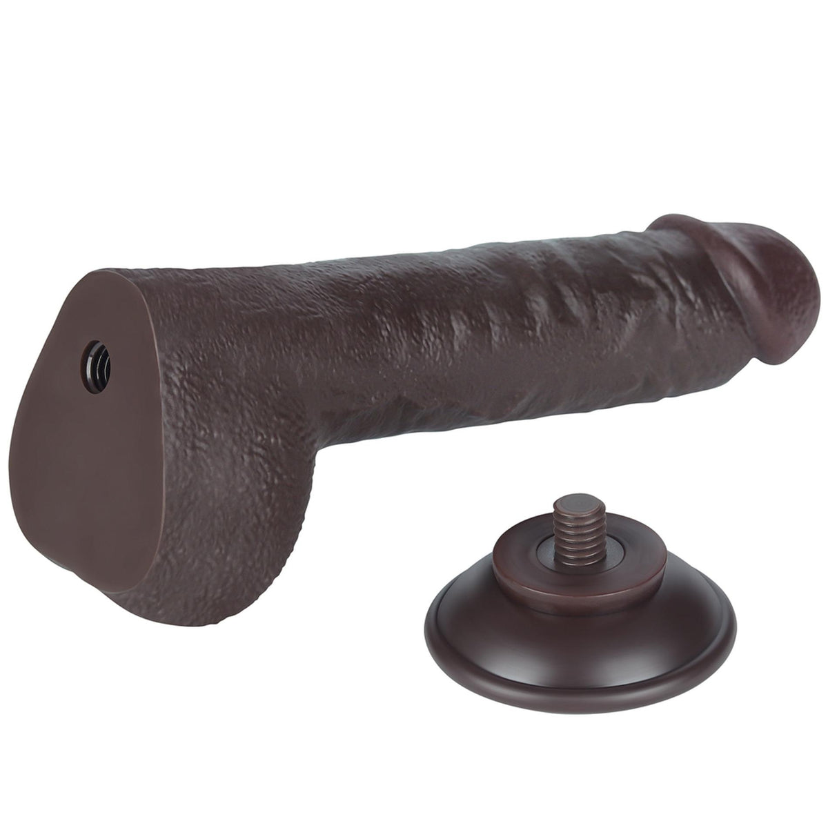 7-9.5'' Sliding Skin Dual Layer Dong Black-7