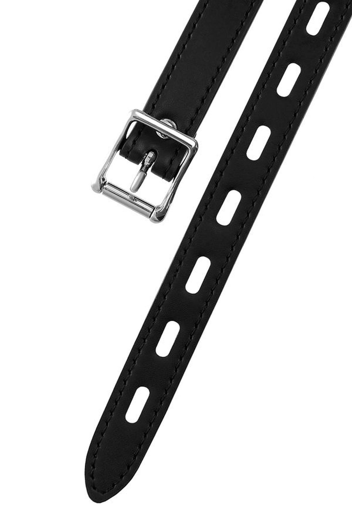 6-Knebel BDSM Anonymo regulowany czerwono czarny 64 cm-6