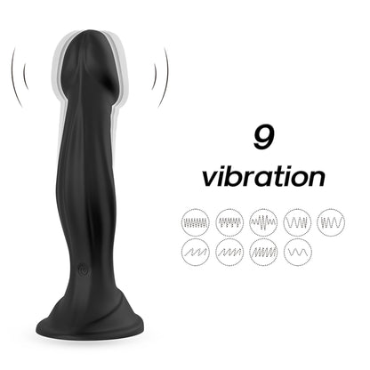 8-Wibrator analny Optimus Black B Series Joy silikonowy 16 cm-8