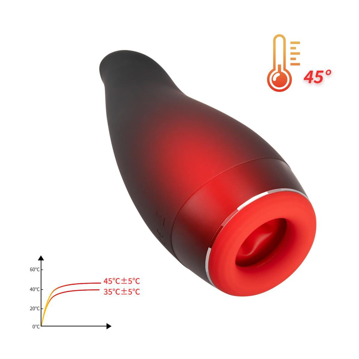 6-Masturbator Pleasure Engine z wibracją i podgrzewaniem Otouch-6