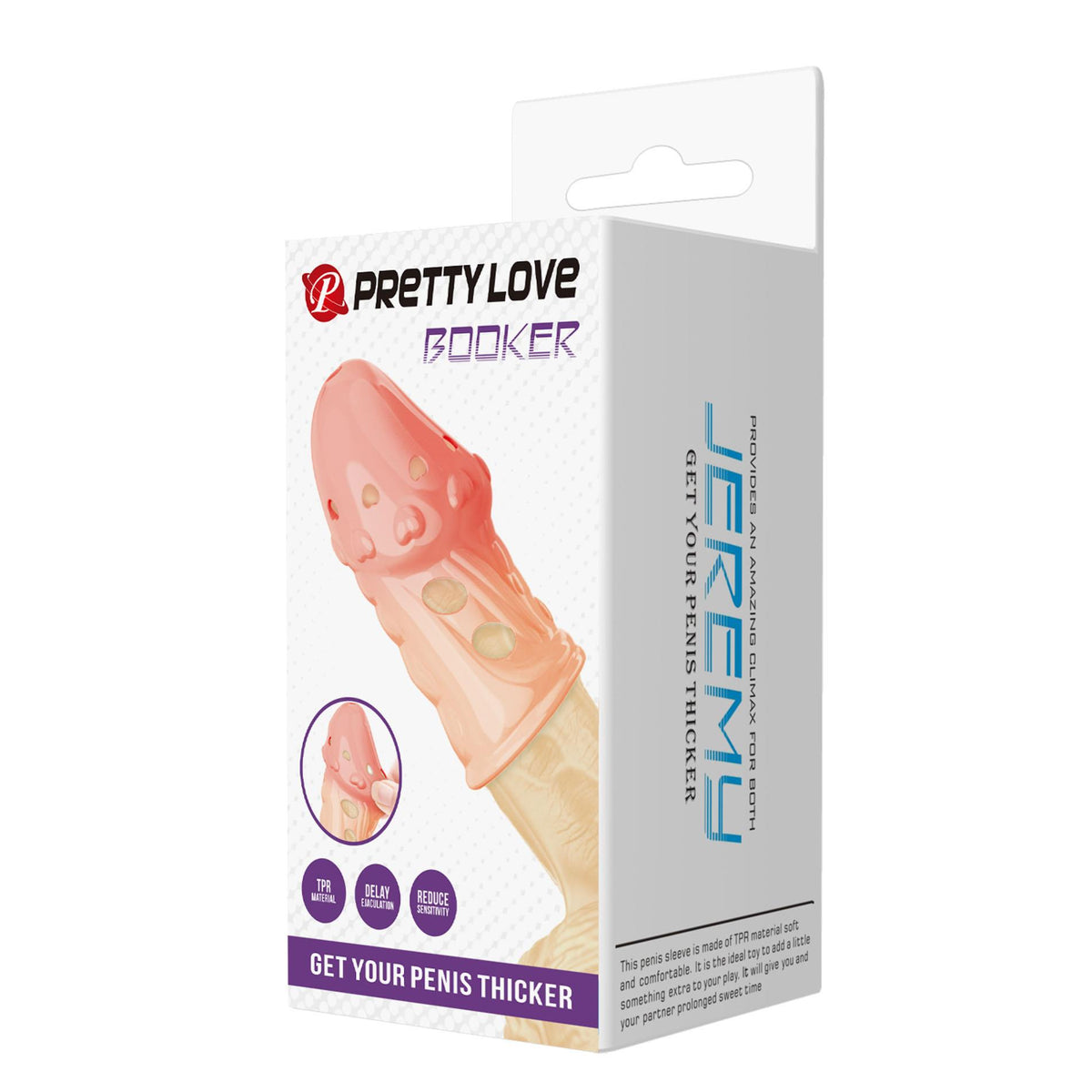 7-Przedłużka na penisa elastyczna Pretty Love Booker-7