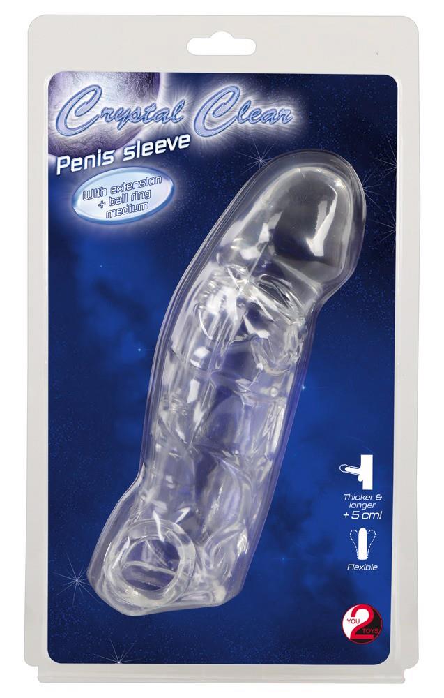 7-Przedłużka na penisa Crystal Clear TPE 19,2 cm-7