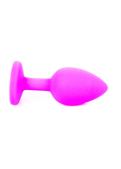 8-Korek analny silikonowy z diamentem MyLove Toys różowy 7 cm-8