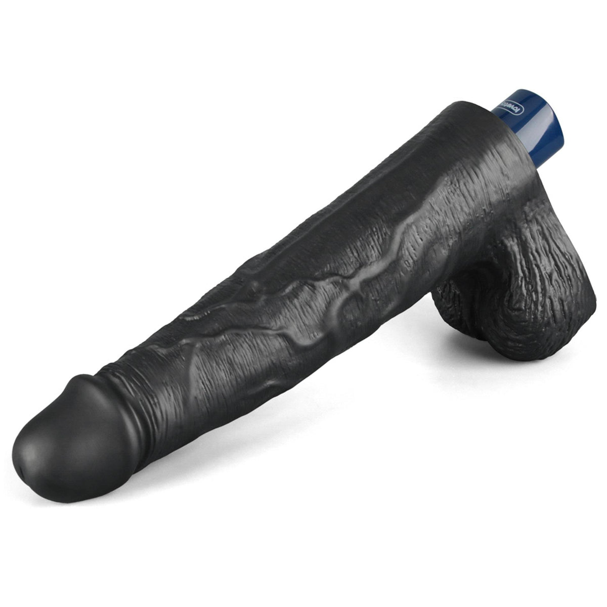 6-Dildo realistyczne wibrujące Lovetoy Real Softee czarne USB 25cm-6