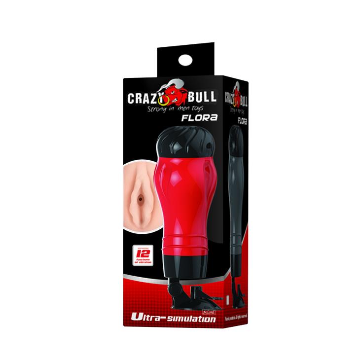 6-Masturbator analny Crazy Bull Flora 12 funkcji wibracji na baterie AAA-6
