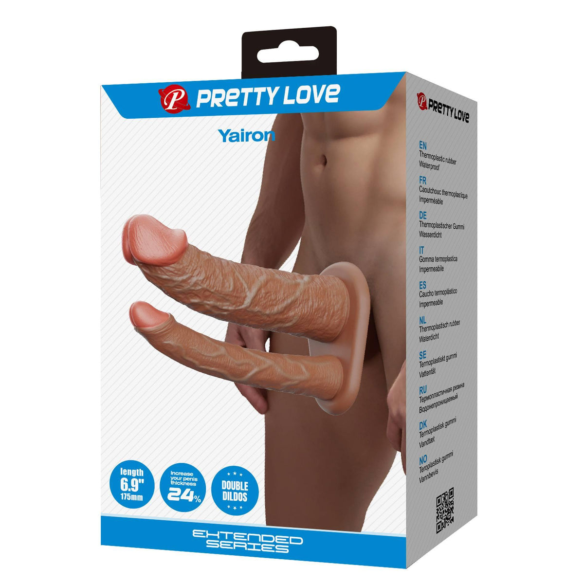 7-Przedłużka na penisa Pretty Love Yairon realistyczna wodoodporna TPR-7