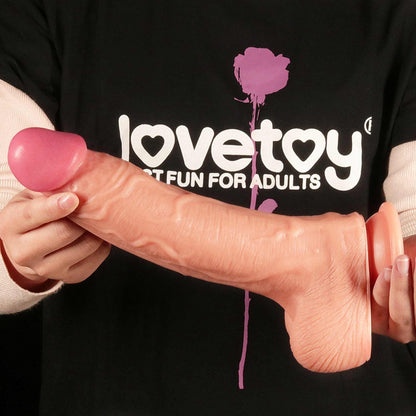 9-10"" Dual Layer Platinum Silicone Cock-9