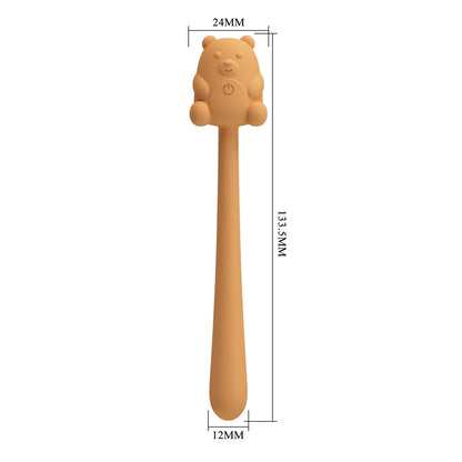 6-Stymulator łechtaczki Cute Bear Pretty Love 7 wibracji silikonowy USB-6