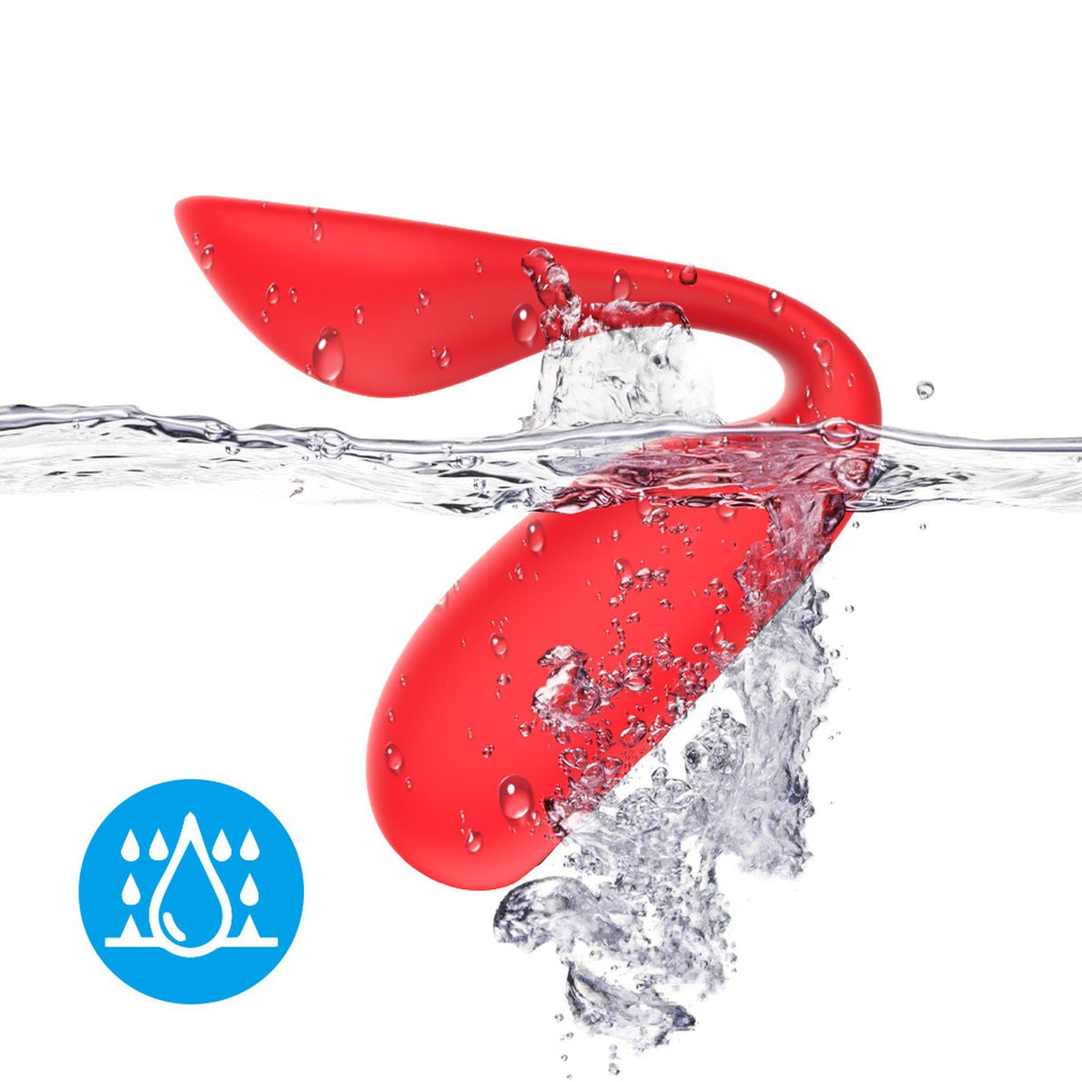 7-Wibrator Ultrasonic Wave silikonowy czerwony USB-7