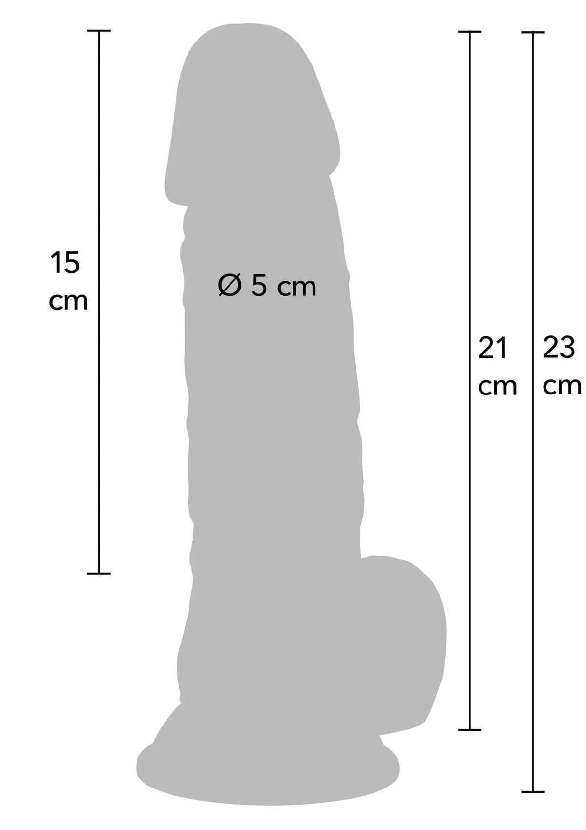 6-Dildo realistyczne PVC Hidden Desire z przyssawką 21 cm-6