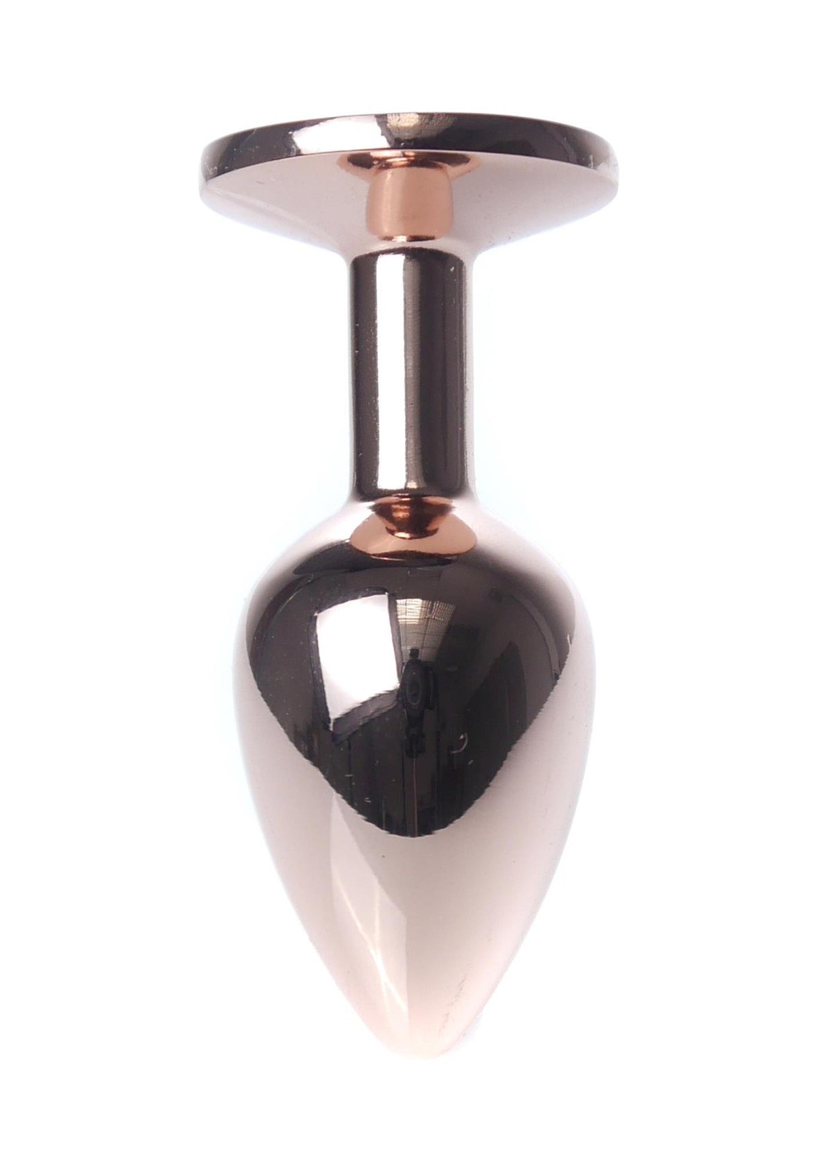 7-Biżuteria analna stalowa z diamentem MyLove Toys czerwone złoto 7 cm-7