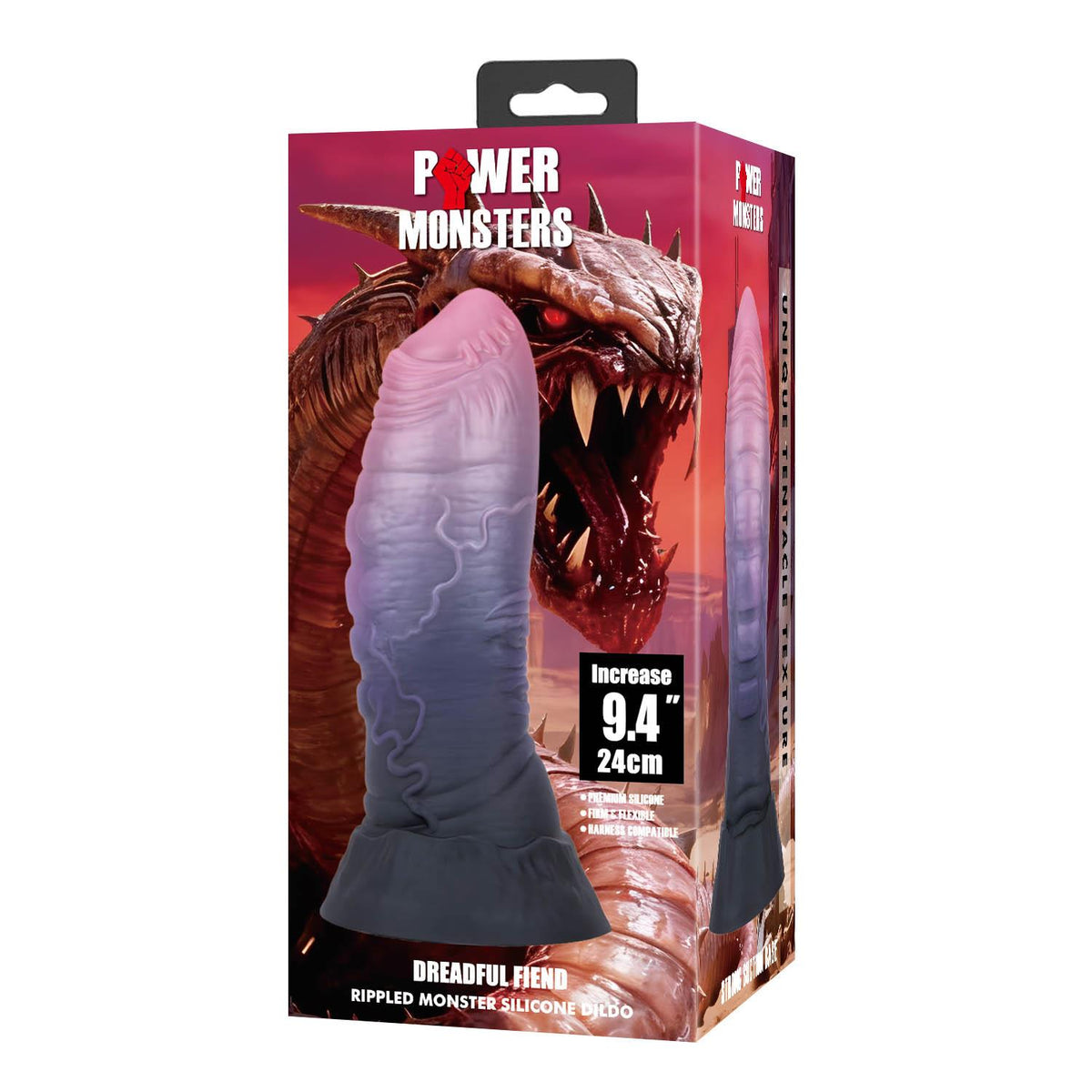 6-Dildo silikonowe mackowate Power Monsters 24 cm-6