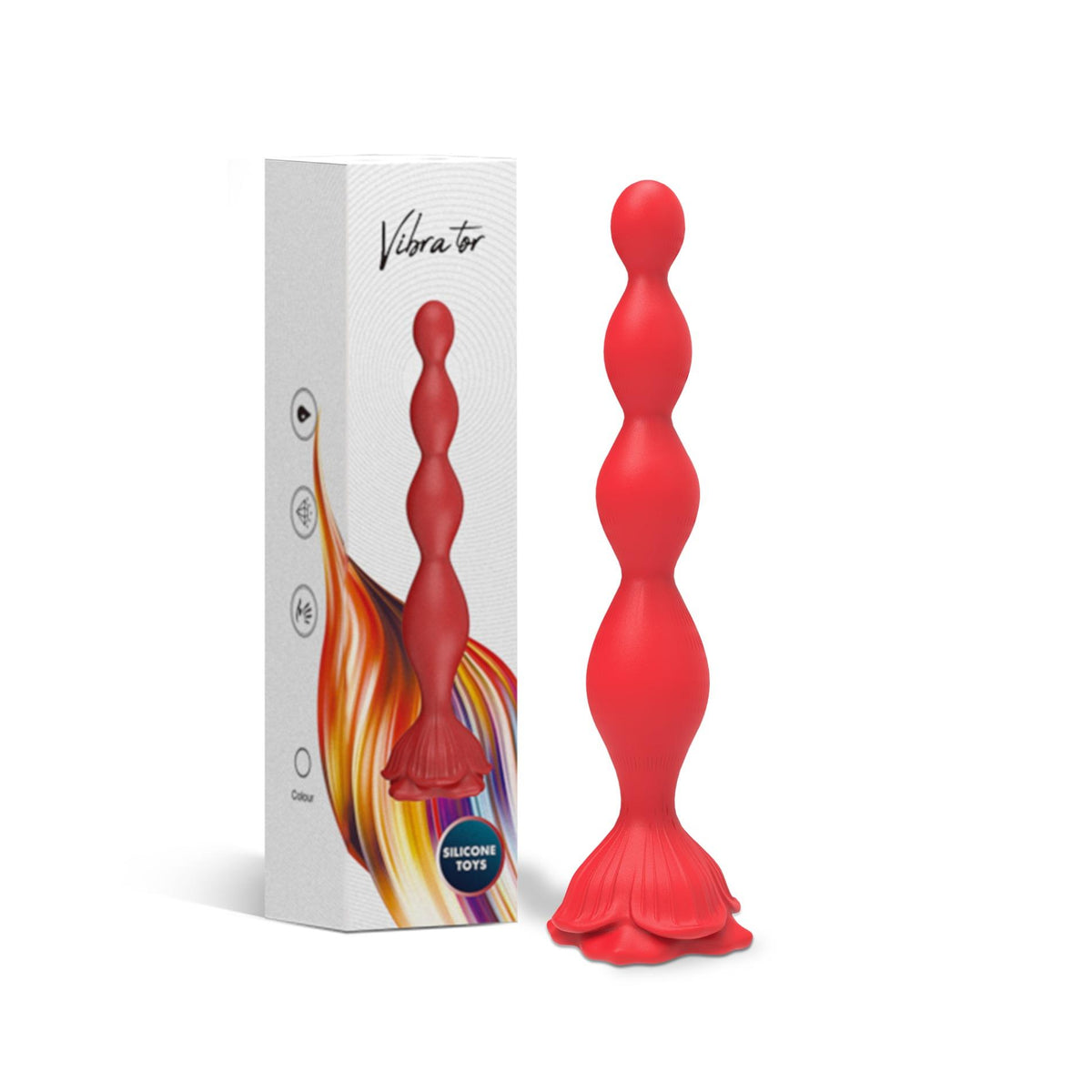 6-Wibrujący korek analny Rosestick czerwony USB 9 funkcji 10 cm-6