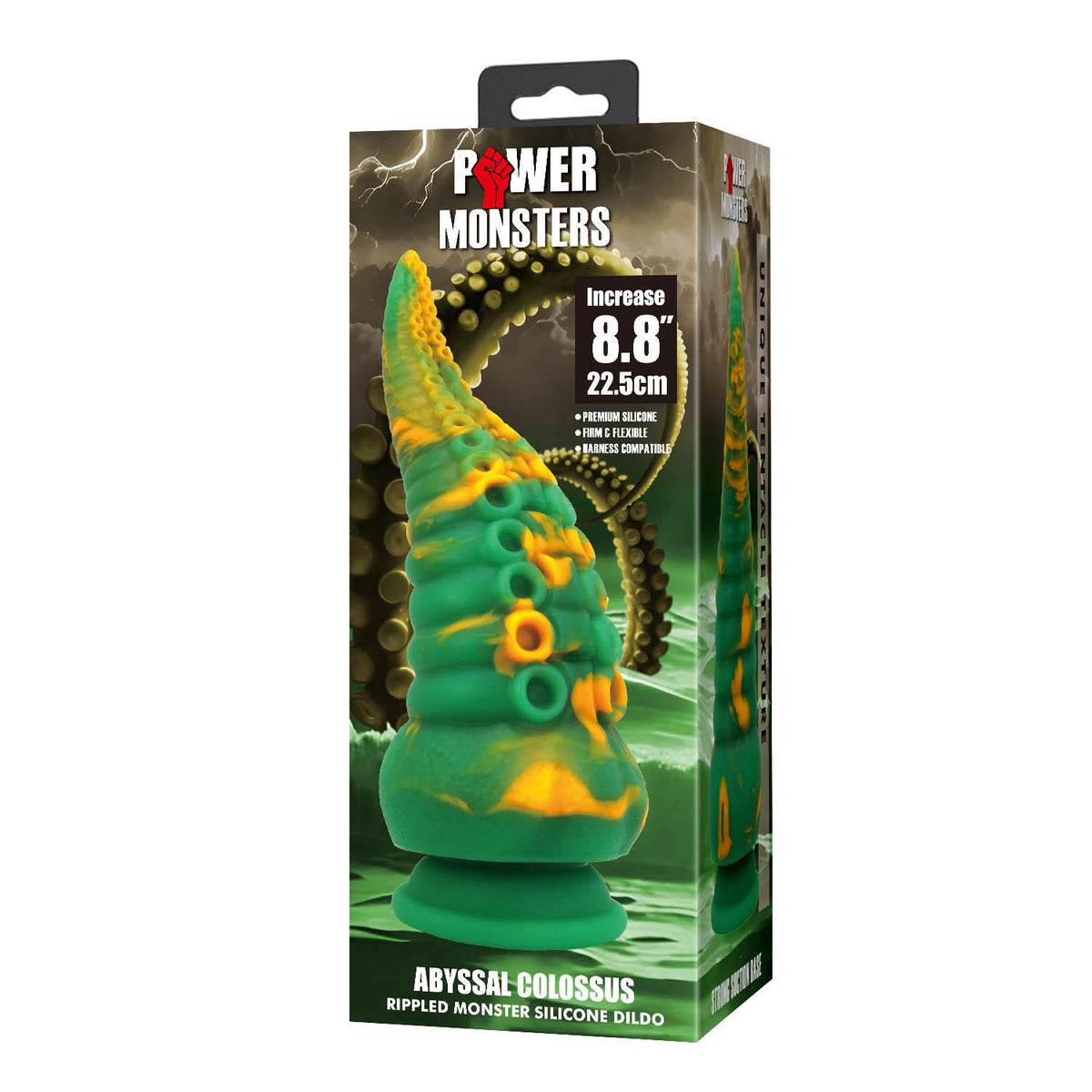 7-Dildo silikonowe Abyssal Colossus Power Monsters żłobione 22,5 cm-7