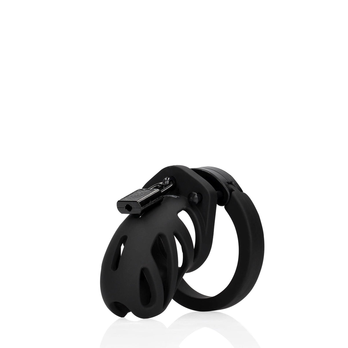6-Pas cnoty silikonowy ManCage Model 23 czarny 6,5 cm-6
