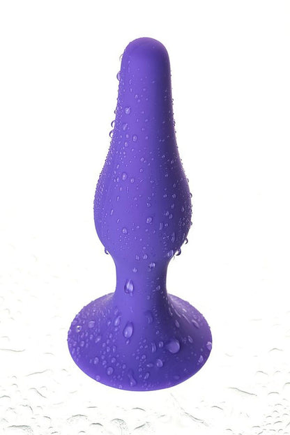 7-Korek analny silikonowy z przyssawką A-Toys fioletowy 10 cm-7