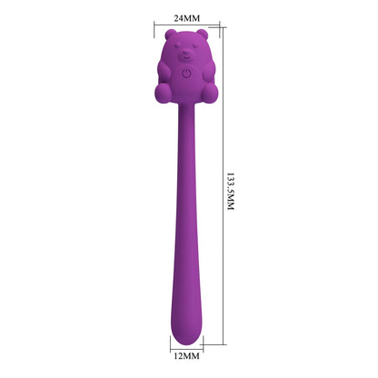 6-Stymulator łechtaczki Pretty Love Cute Bear silikonowy 7 wibracji USB-6
