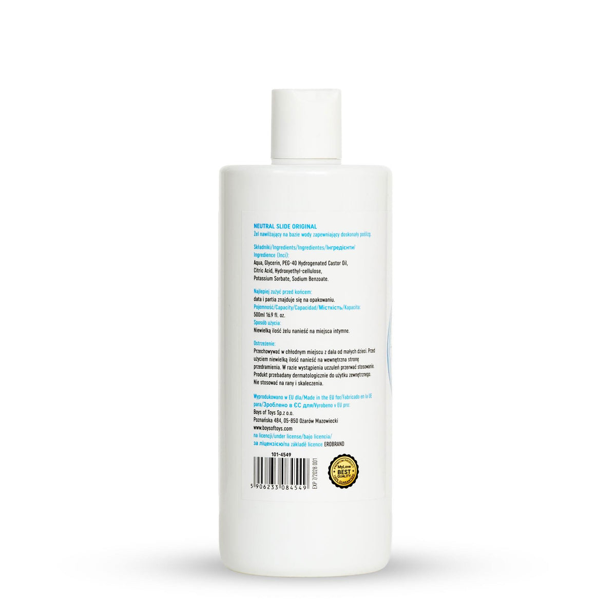 9-Żel intymny neutralny bezzapachowy MyLove Slide Original 500 ml-9