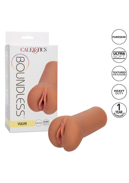 8-Masturbator Boundless Vulva TPE karmelowy 14 cm wodoodporny-8