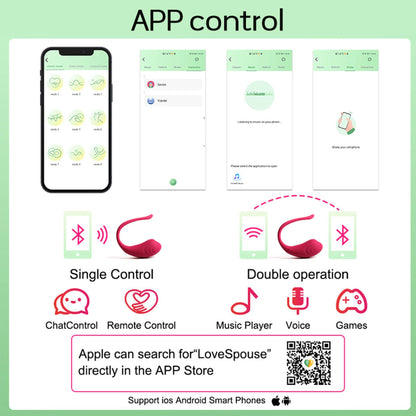 6-Jajeczko wibrujące App Love z aplikacją czerwone silikonowe 9,6 cm-6