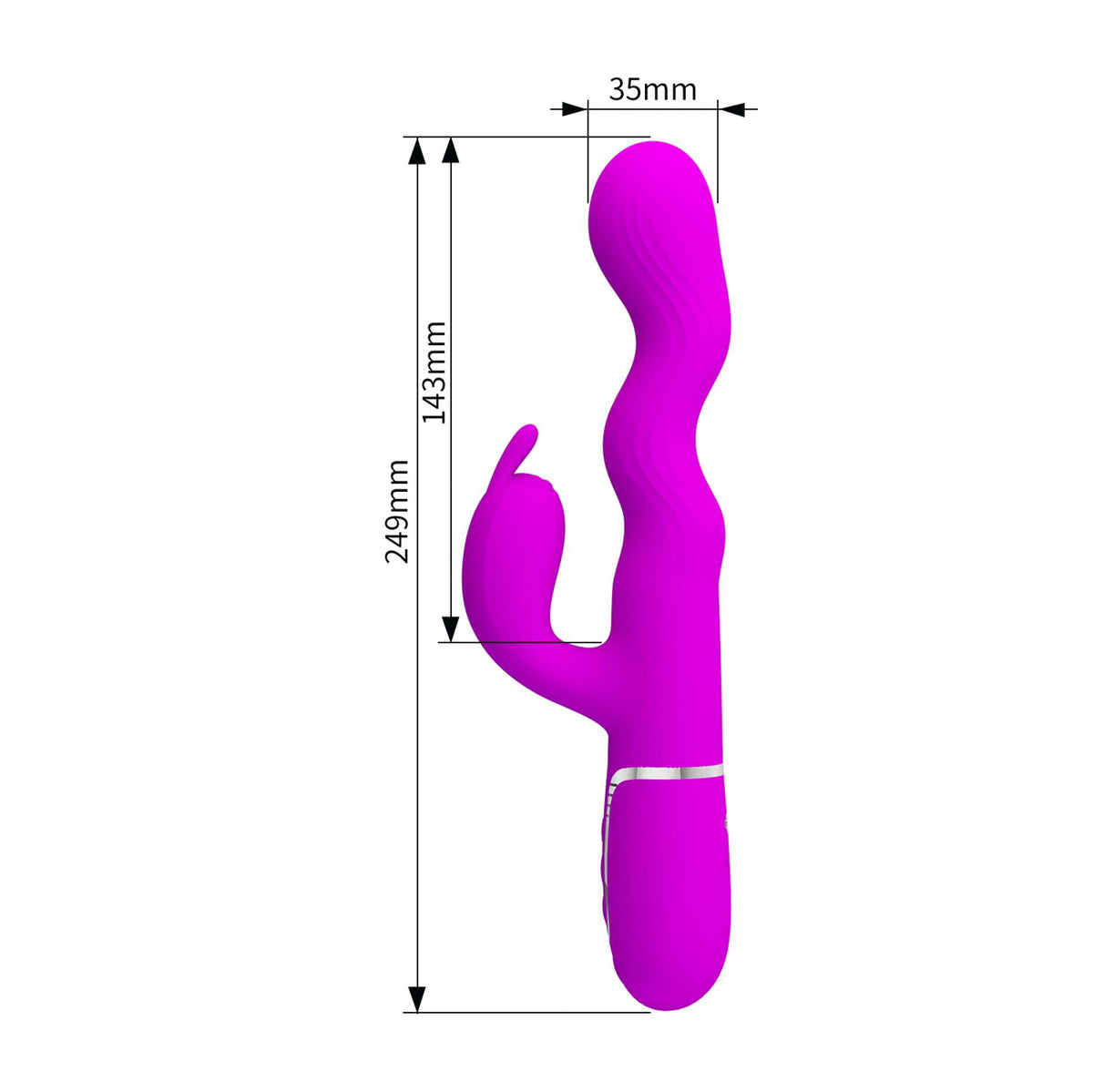 6-Wibrator króliczek falujący Pretty Love Laursen fioletowy USB-6