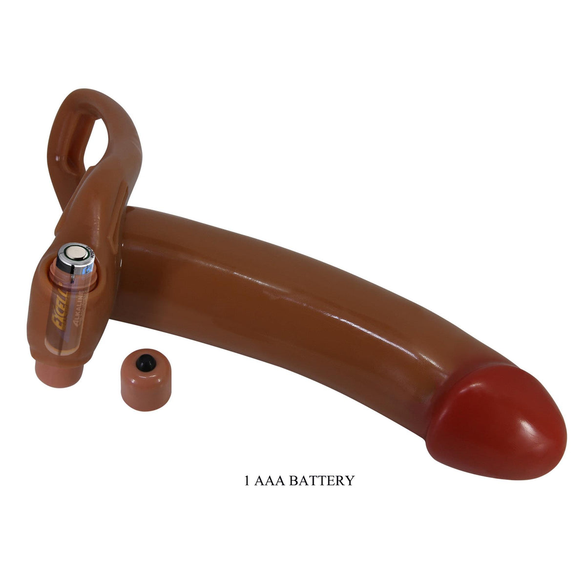 7-Uprząż z realistycznym pustym wibrującym dildem Pretty Love Bradden 17 cm-7