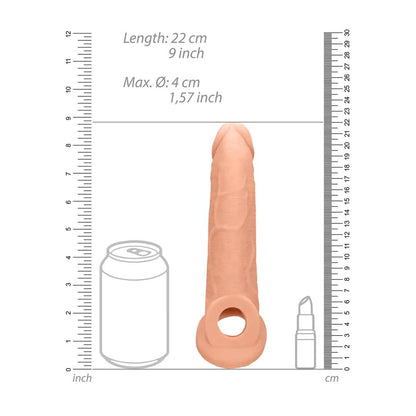 8-Przedłużka na penisa RealRock realistyczna TPE 20 cm-8
