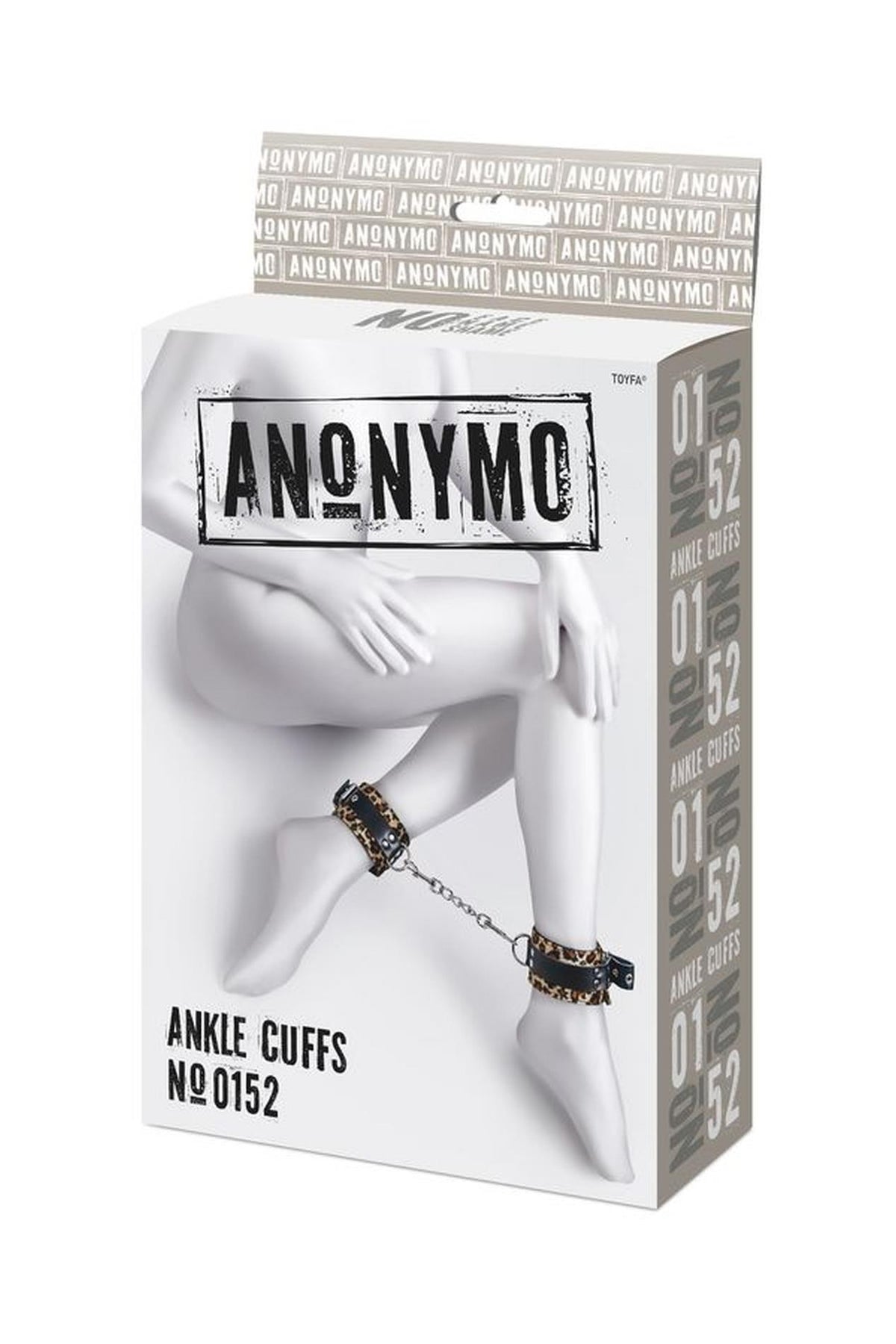 7-Kajdanki na kostki Anonymo ze skóry PU z nadrukiem 27 cm-7