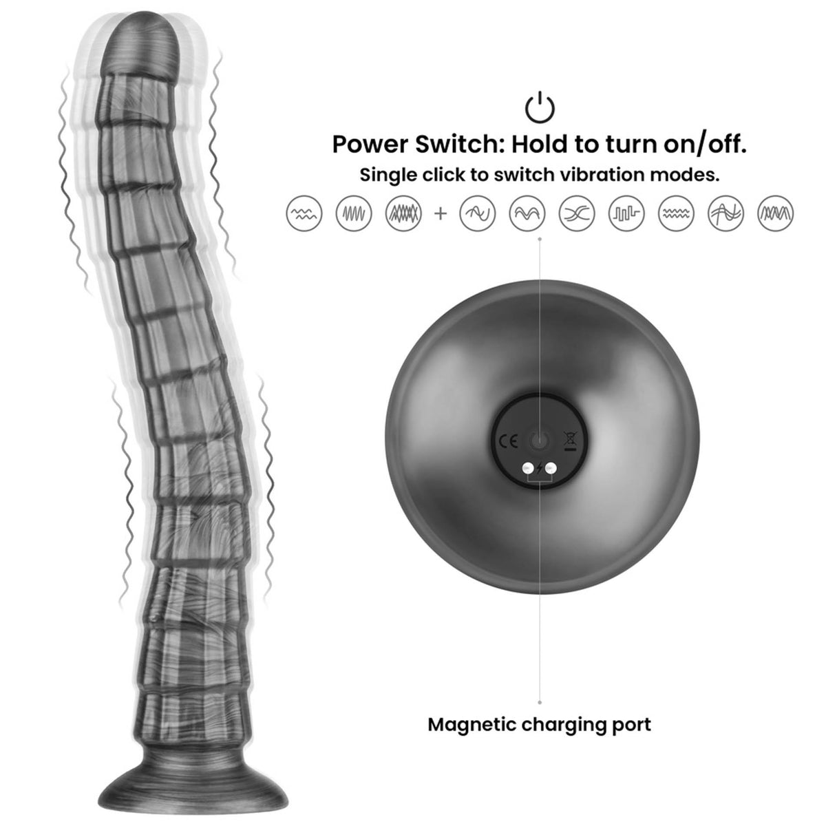 7-14.5" King Sized Vibrating Vibrax Slider-7
