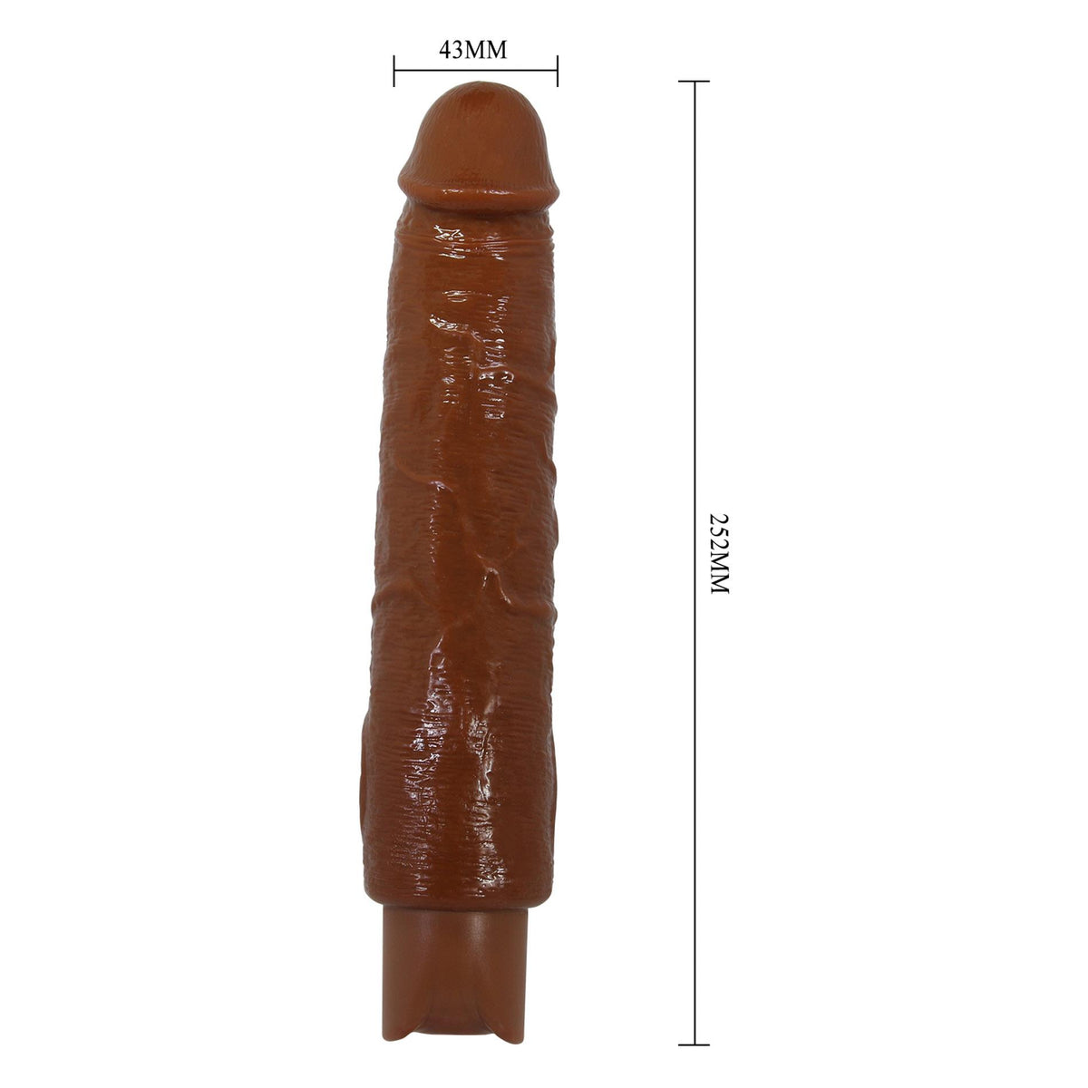 7-Realistyczny wibrator dildo Pretty Love Soren brązowy USB-7