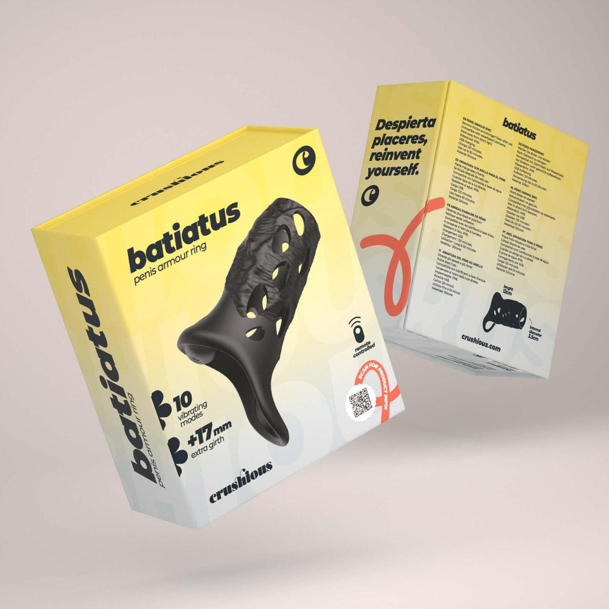 10-Wibrująca nakładka na penisa Crushious Batiatus silikonowa 12 cm-10