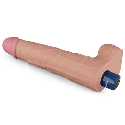 7-10" REAL SOFTEE Rechargeable TPE Vibrating Dildo(Flesh)-7