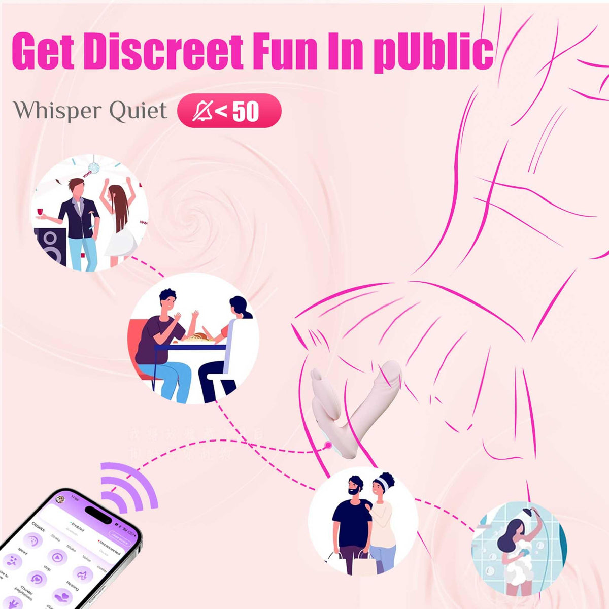 7-Wibrator silikonowy z podgrzewaniem app i funkcją palca Fox 14 cm-7