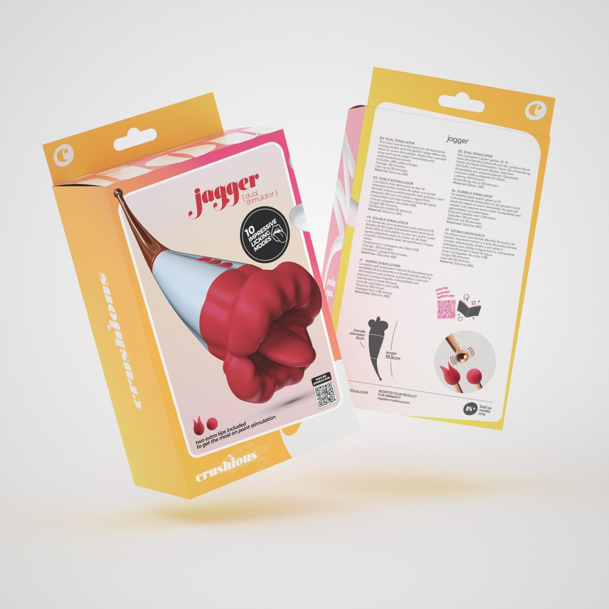 7-Stymulator podwójny Crushious Jagger silikonowy 19,5 cm-7