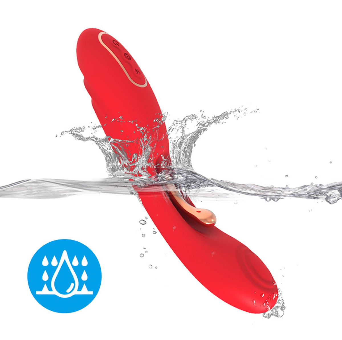 7-Wibrator punktu G dwupunktowy czerwony B-Series Joy USB 22 cm-7