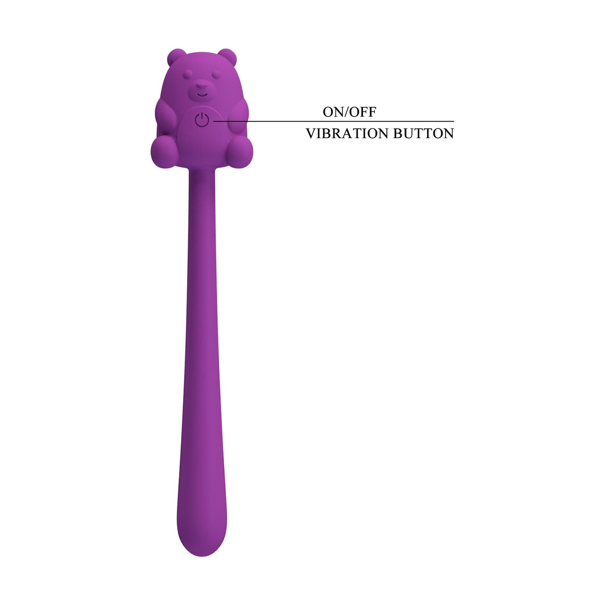 10-Stymulator łechtaczki Pretty Love Cute Bear silikonowy 7 wibracji USB-10