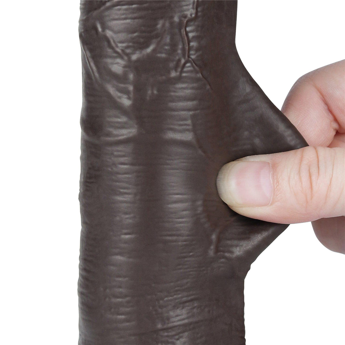 7-8'' Sliding Skin Dual Layer Dong Black-7