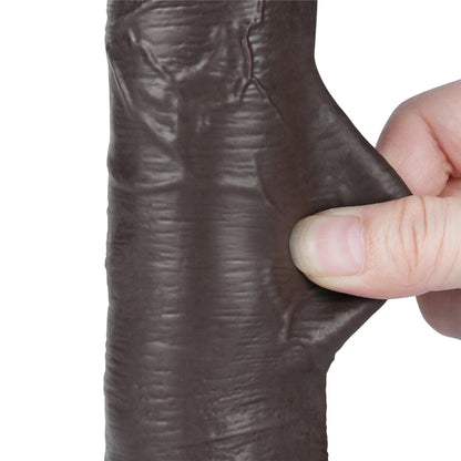 7-8'' Sliding Skin Dual Layer Dong Black-7