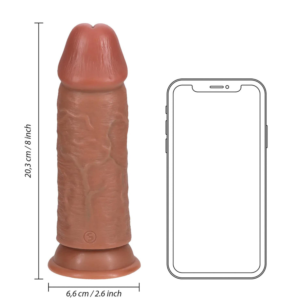 9-Dildo realistyczne grube proste bez jąder RealRock 20,3 cm-9