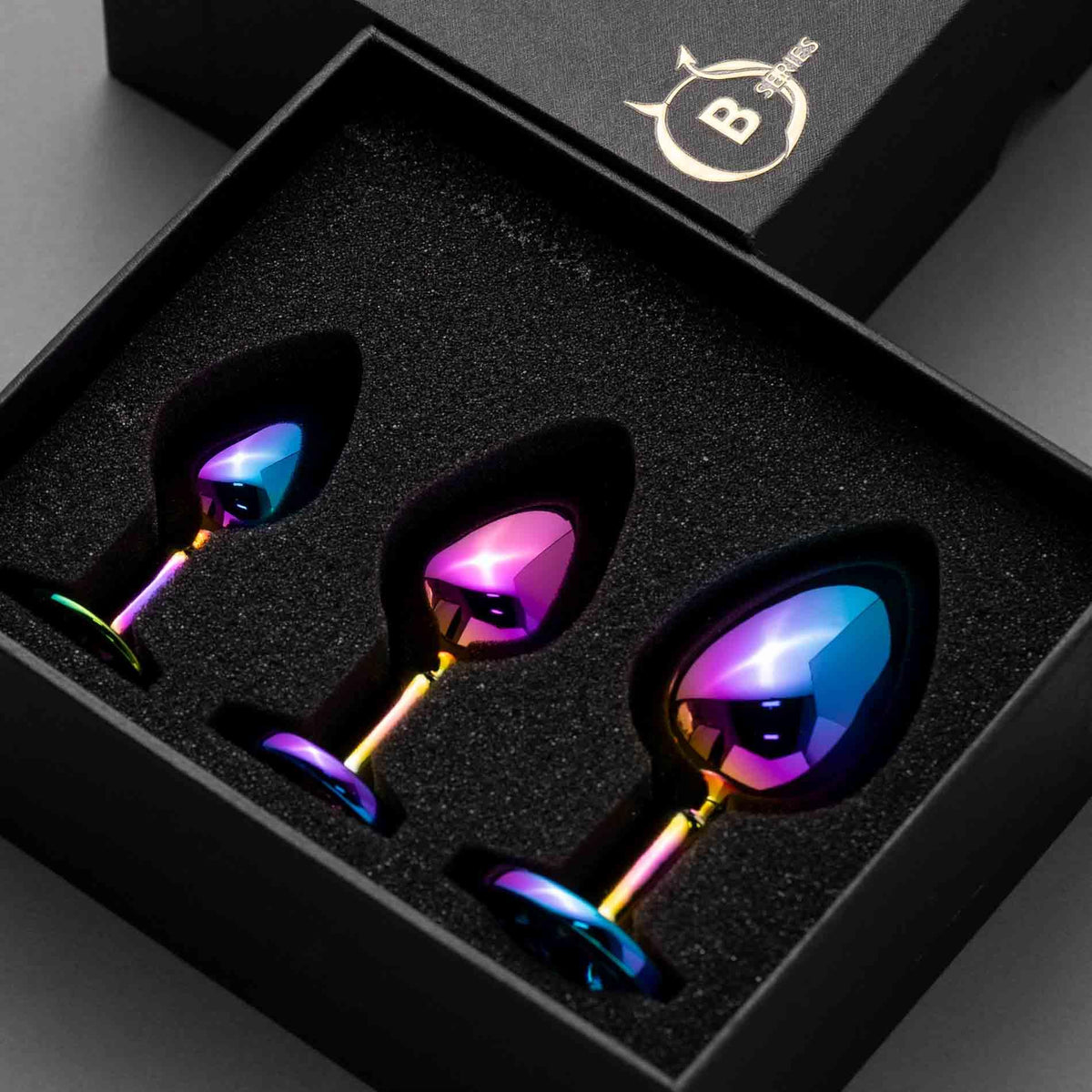 9-Zestaw korków analnych ze stali nierdzewnej multicolor B Series HeavyFun-9
