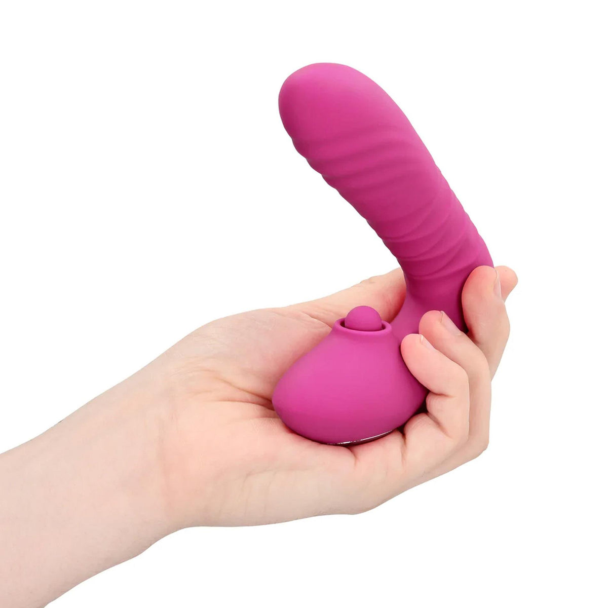 7-Wibrator punktu G Loveline z pchnięciami i tappingiem różowy 15,6 cm-7