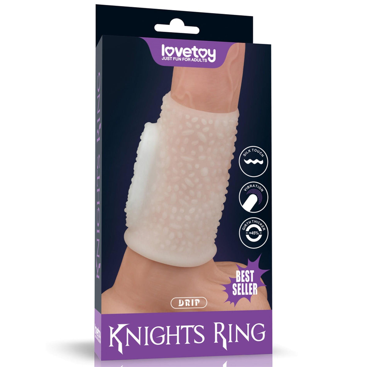 8-Vibrating Drip Knights Ring (White)-8