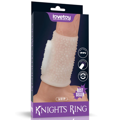 8-Vibrating Drip Knights Ring (White)-8