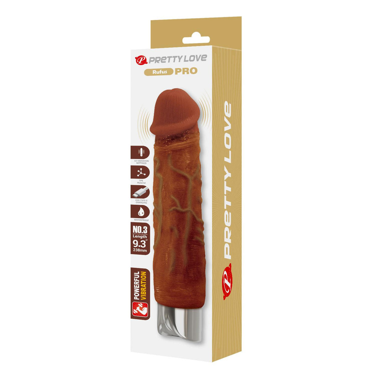 9-Wibrator realistyczny Pretty Love Rufus Pro USB wodoodporny-9