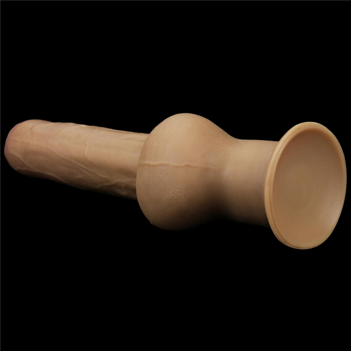 8-Dildo realistyczne dwuwarstwowe silikonowe Lovetoy z uchwytem 28 cm-8
